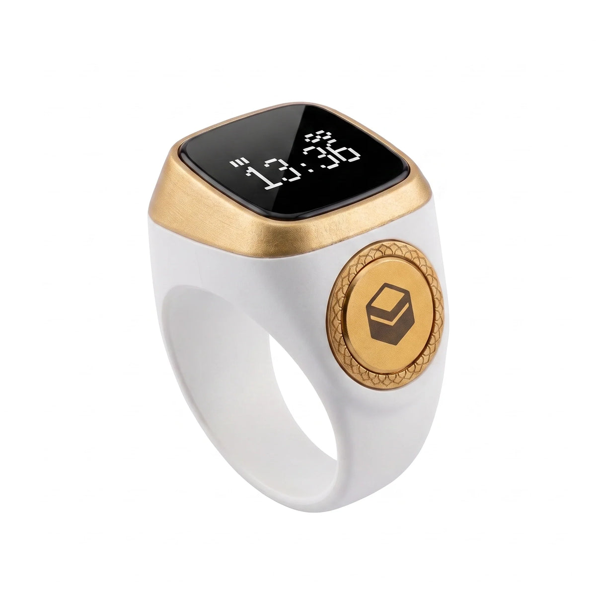 Nooraya Smart Zikr Ring in Elegant Silver Pearl