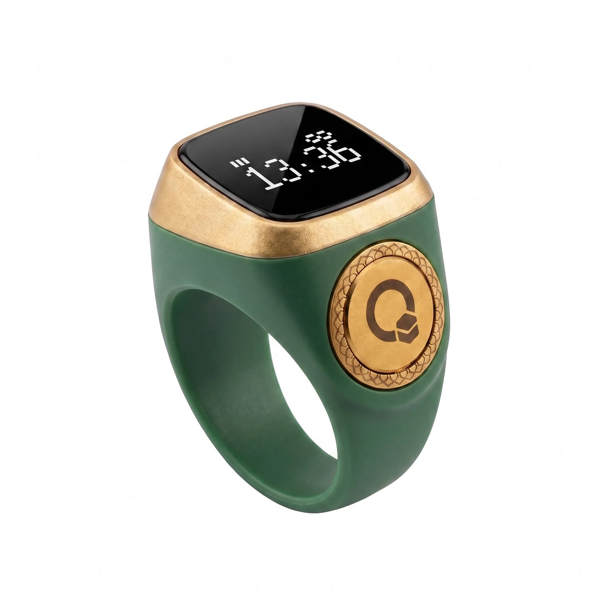 Nooraya Smart Zikr Ring in Sacred Emerald Green