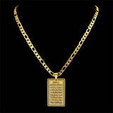 Sacred Ayatul Kursi & Quran Embossed Medal Pendant Necklace