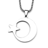 Celestial Star & Crescent Moon Quran Amulet Necklace
