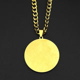 Sacred Quran Crystal Halo Medallion Pendant Necklace