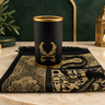Nooraya Prayer Mat & Tasbih Gift Set — Black & Gold