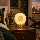 Quran Moon Speaker Lamp in a home