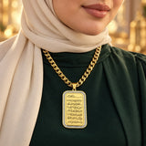 Rhinestone Quran medallion necklace lifestyle