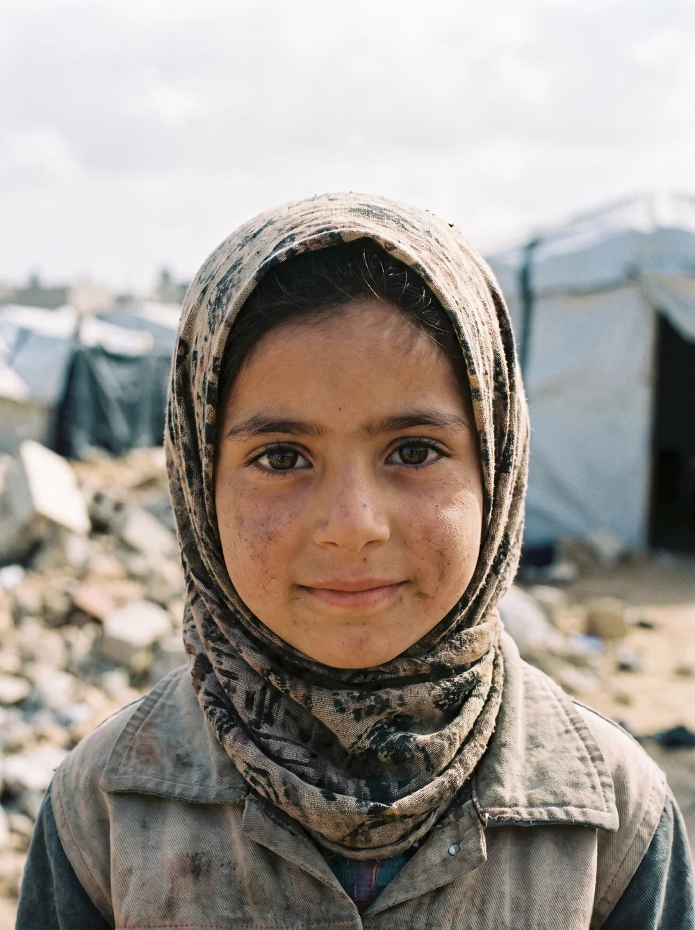 A child in Gaza who received food support